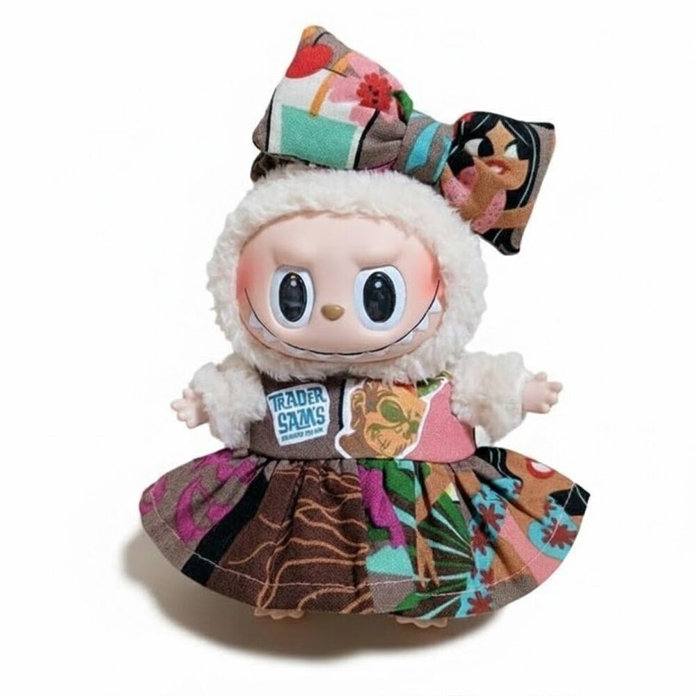 Labubu Disney Trader Sams Tiki Bar Custom Dress and Bow Outfit